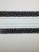 Messy Dots on Black Nameplates 36pk