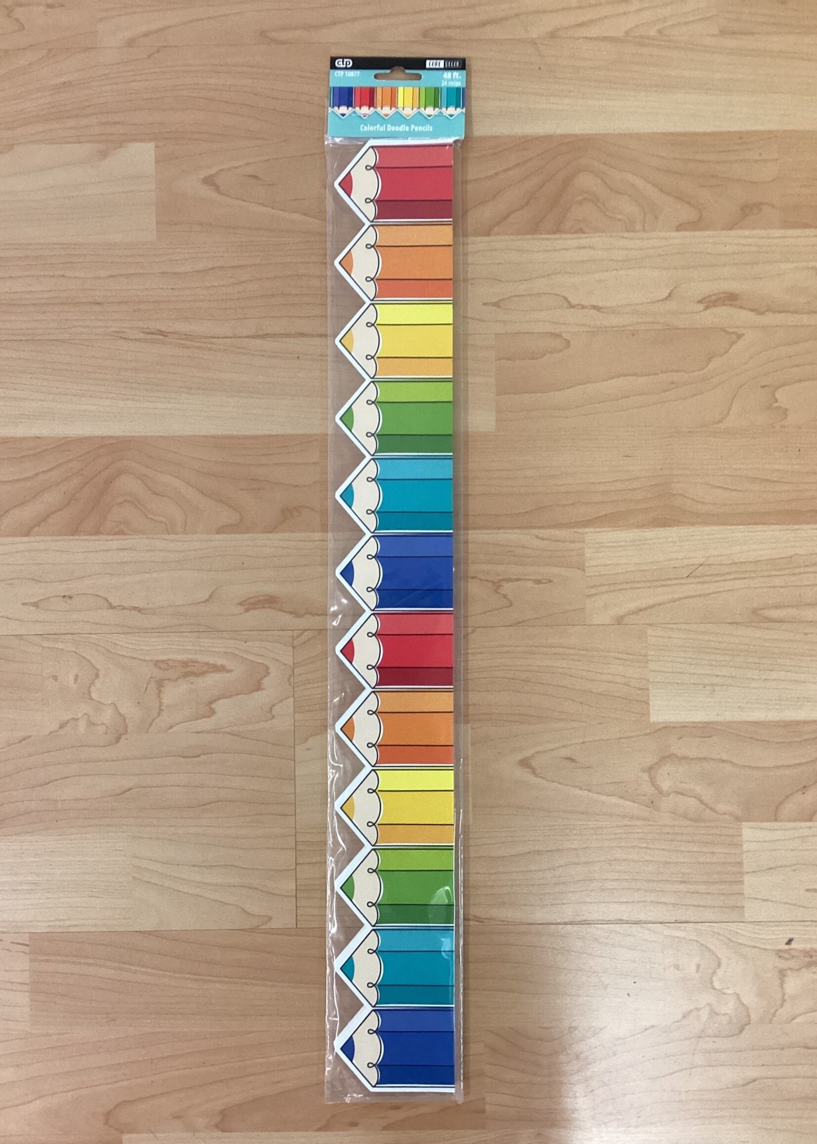 Colorful Doodle Pencils EZ Border 48'
