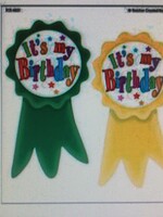 It's My Birthday Ribbon Badges 16pc