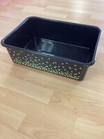 Black Confetti Large Storage Bin