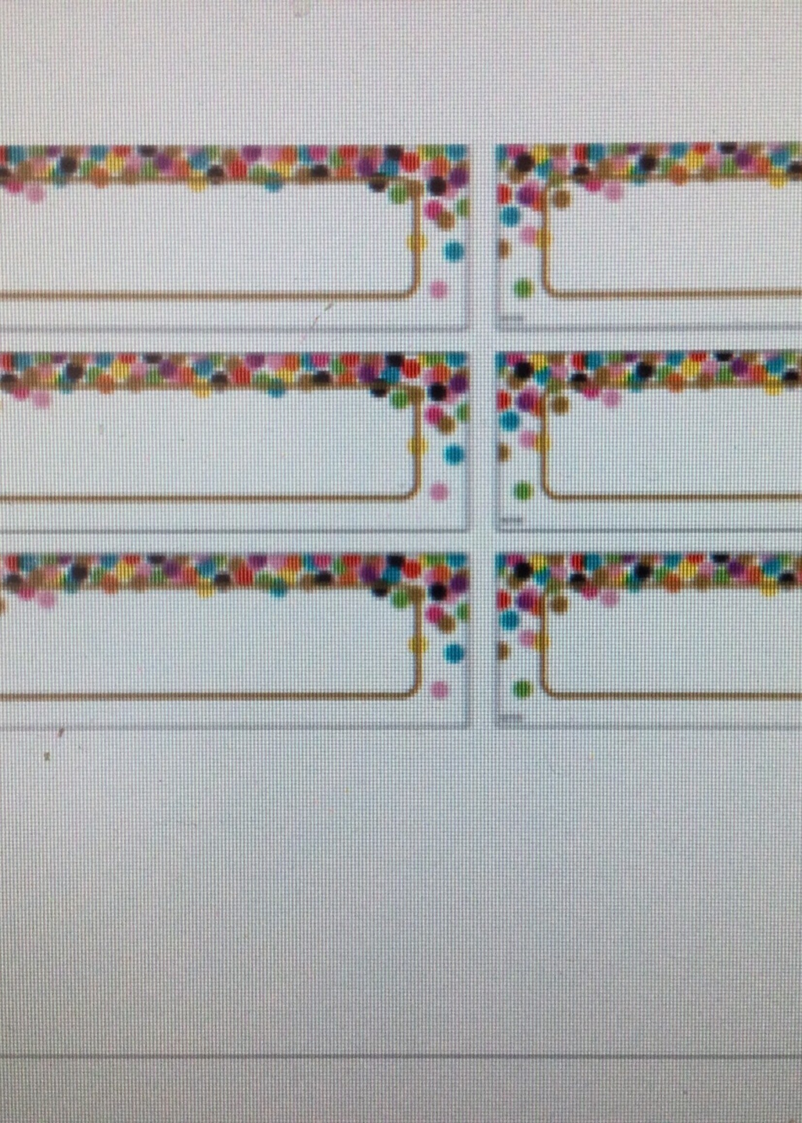 Confetti Magnetic Labels 20pc