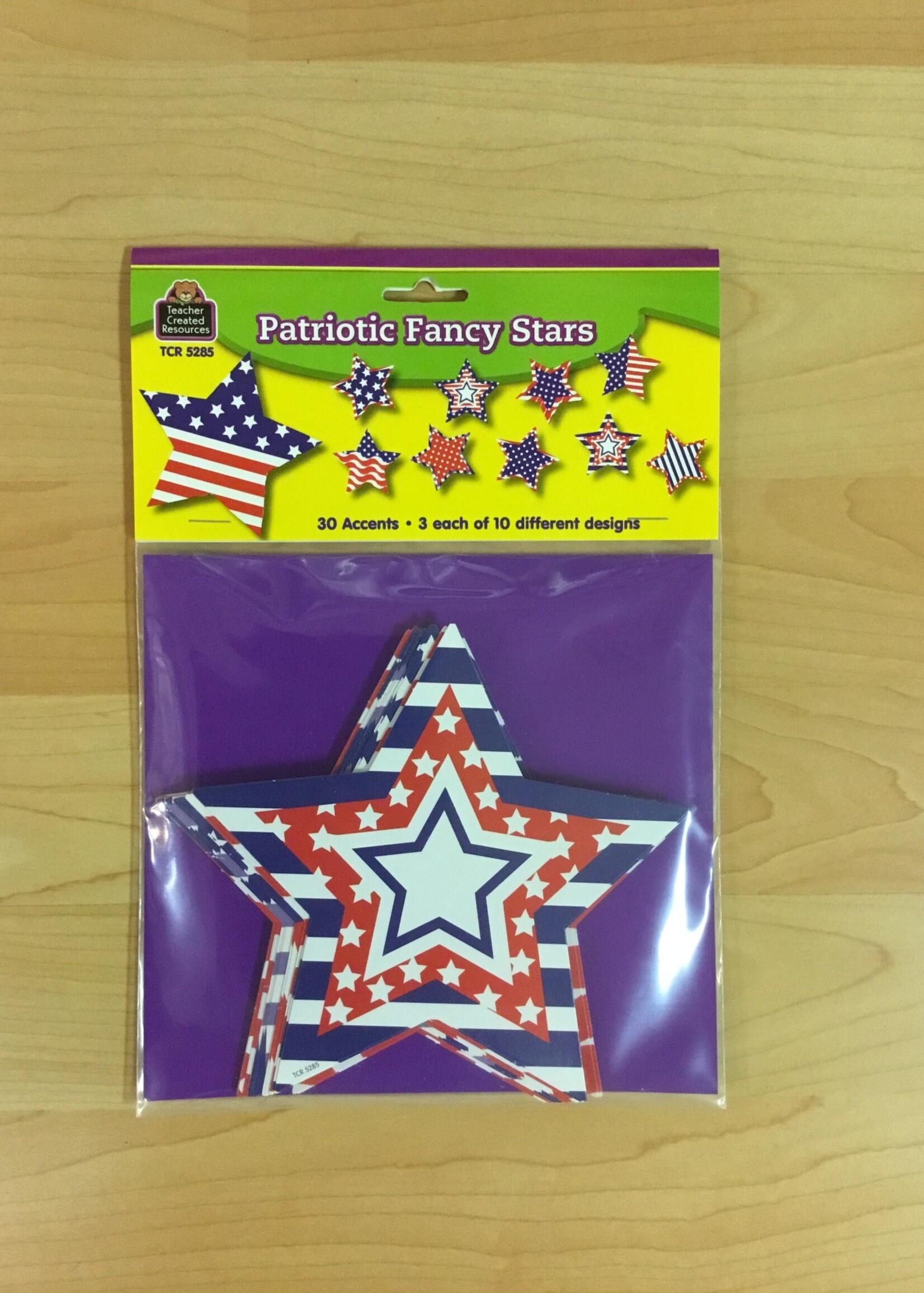 Patriotic Fancy Stars Accents 30pc