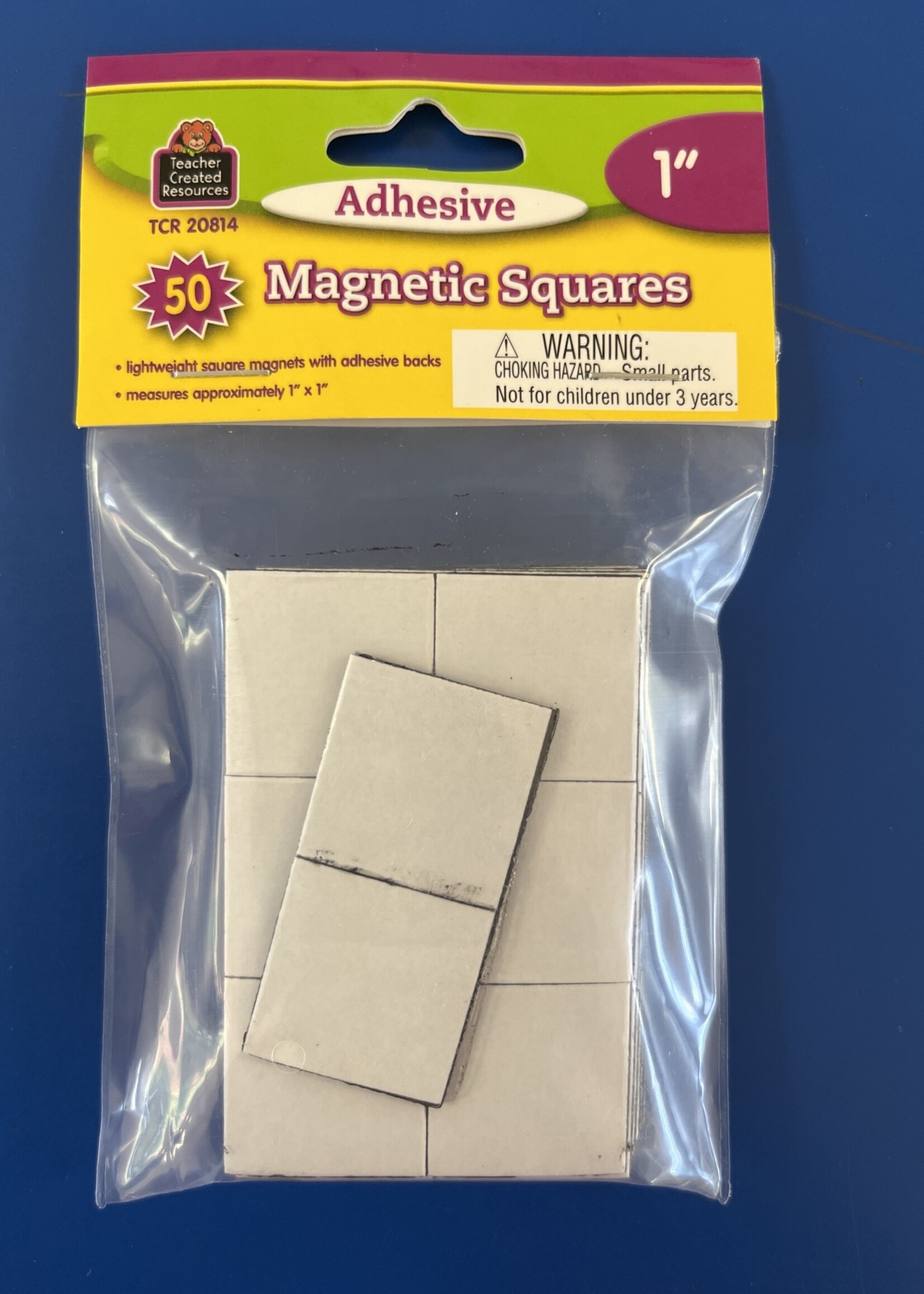 1" Adhesive Magnetic Squares 50pc