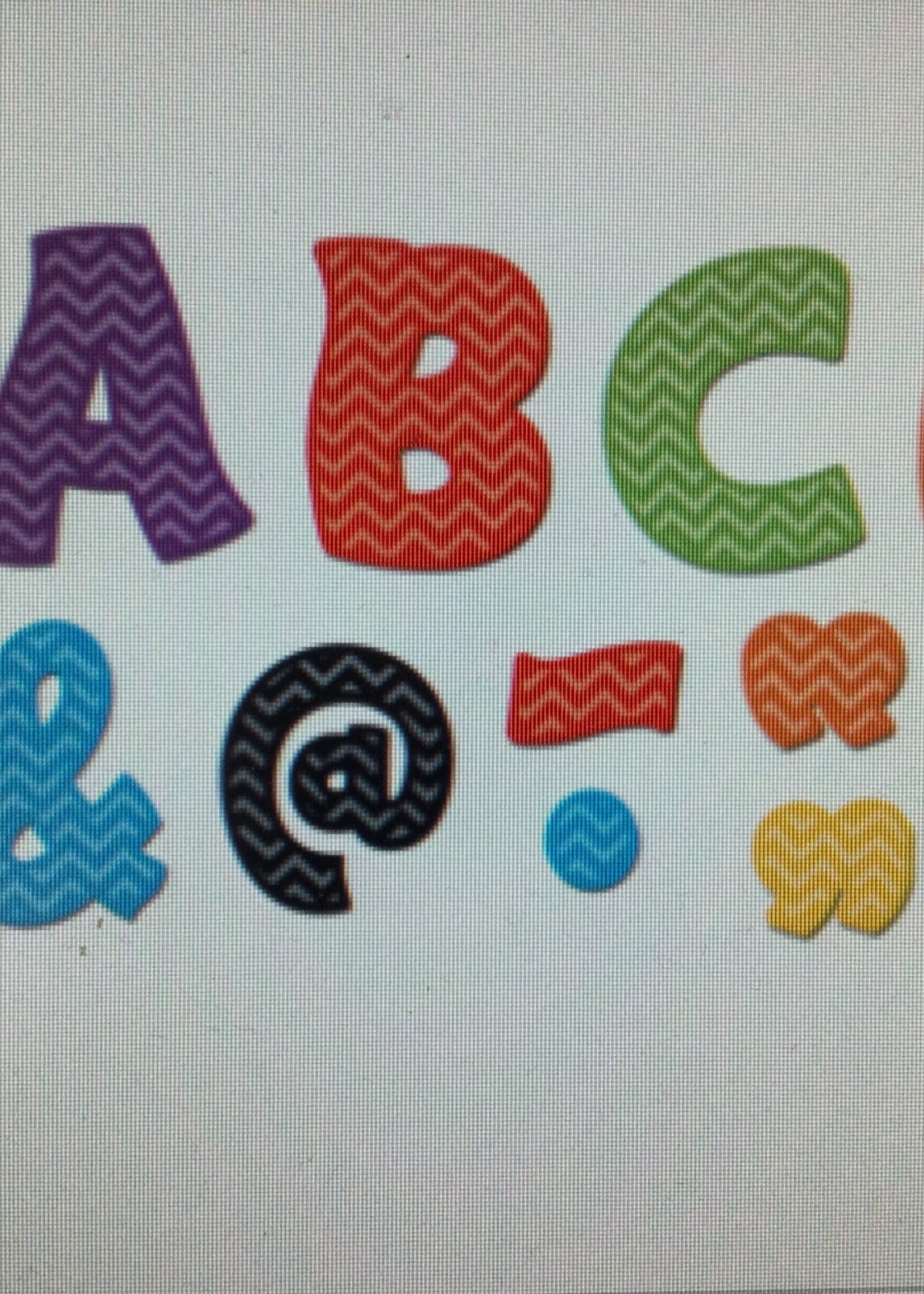 Chevron 3" Magnetic Letters 67pc
