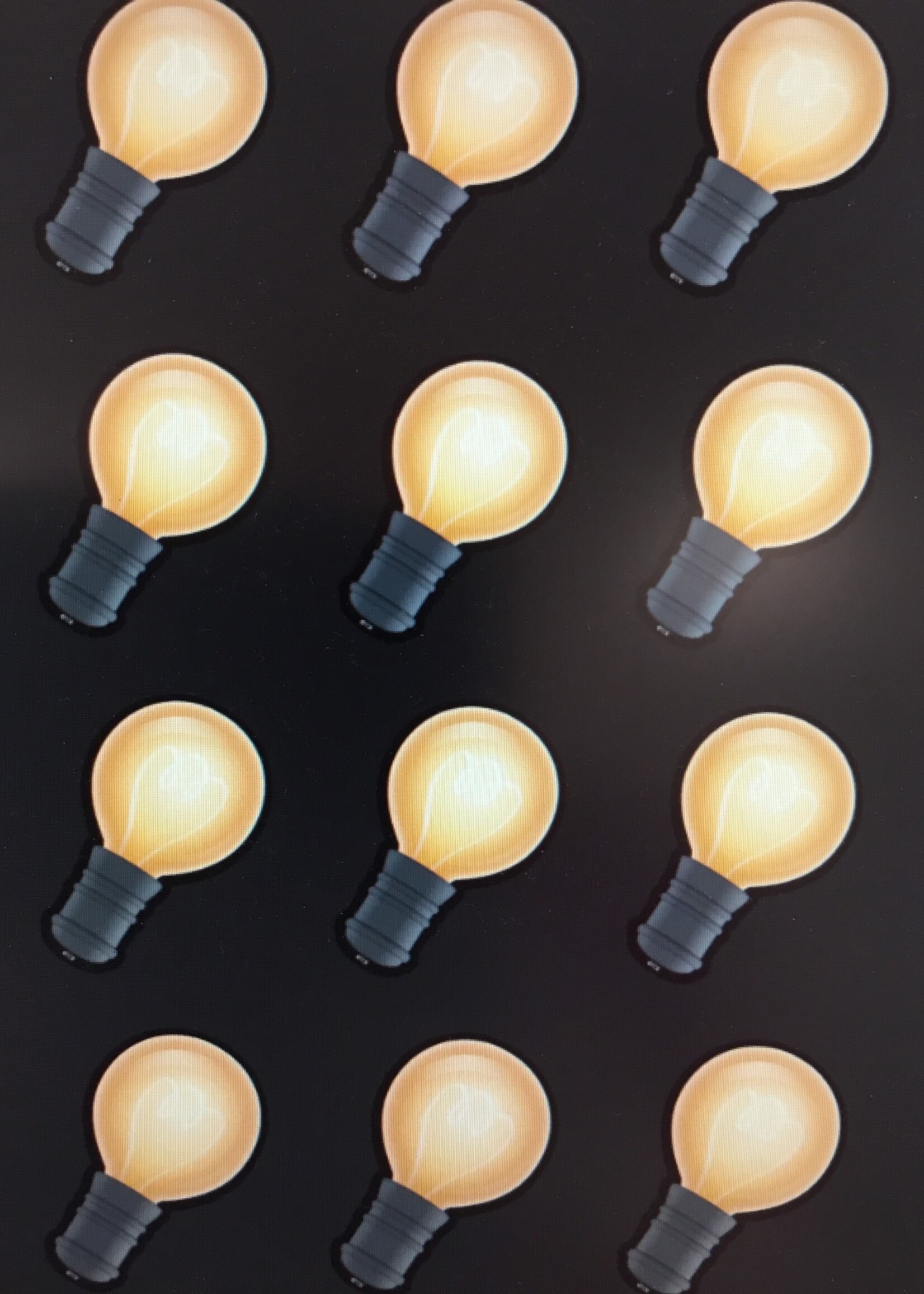 Light Bulbs Mini Cutouts 36pc
