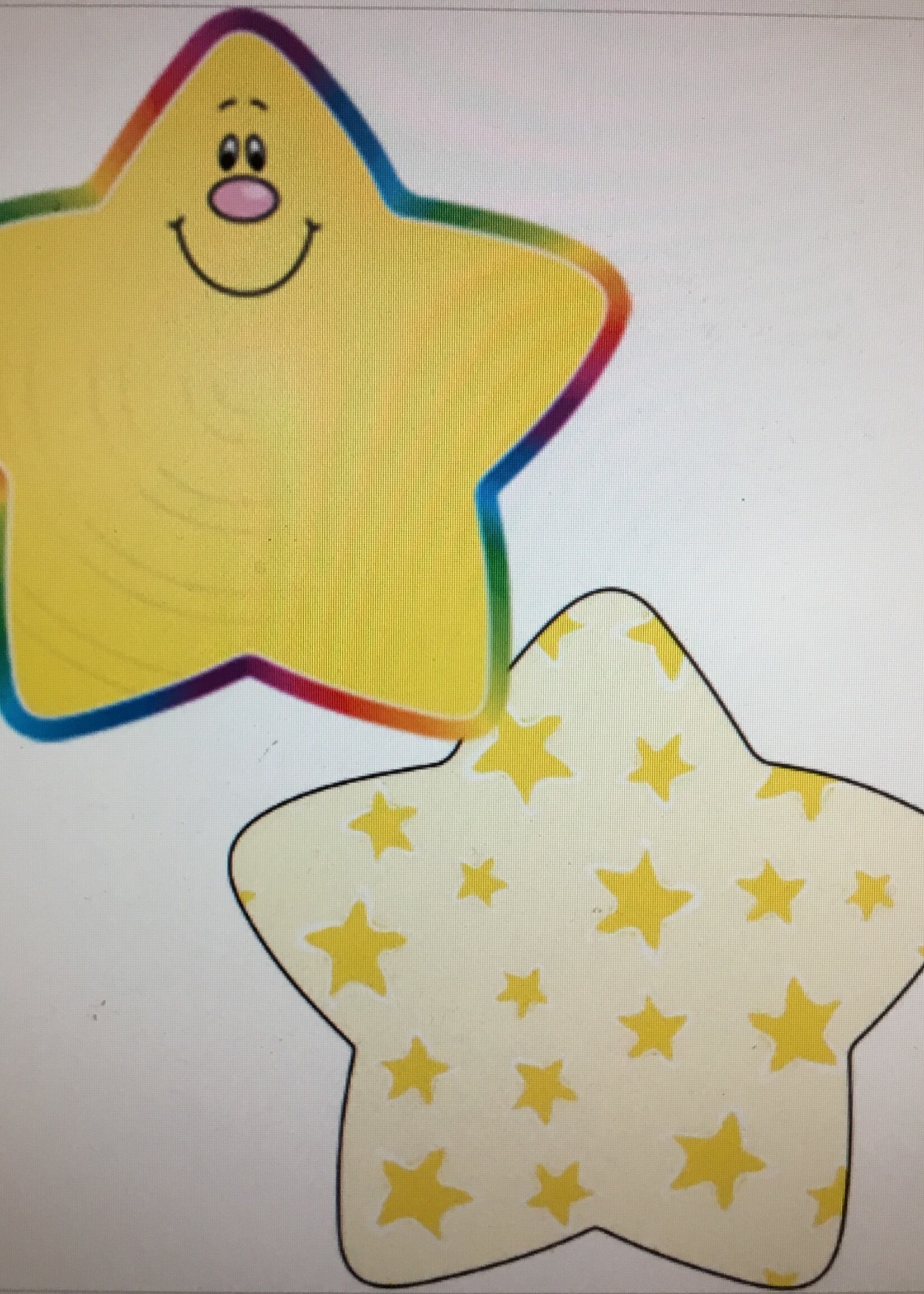 2-Sided Stars Mini Cutouts 36pc