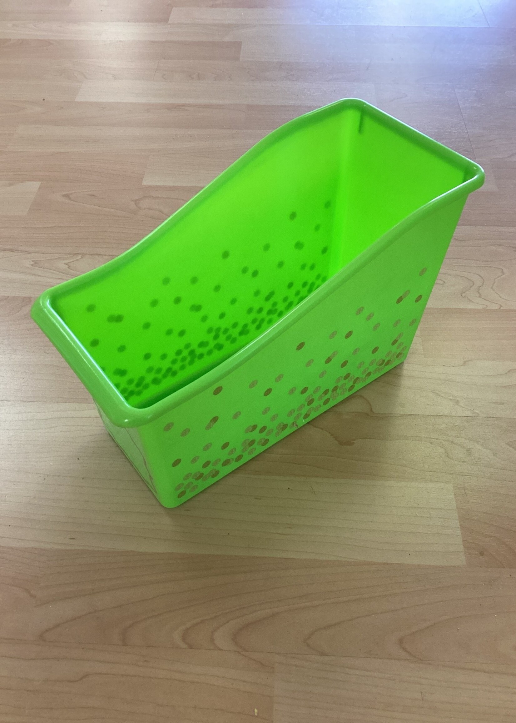 Lime Confetti Book Bin