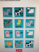Farm Friends Rewards Stickers 60pc