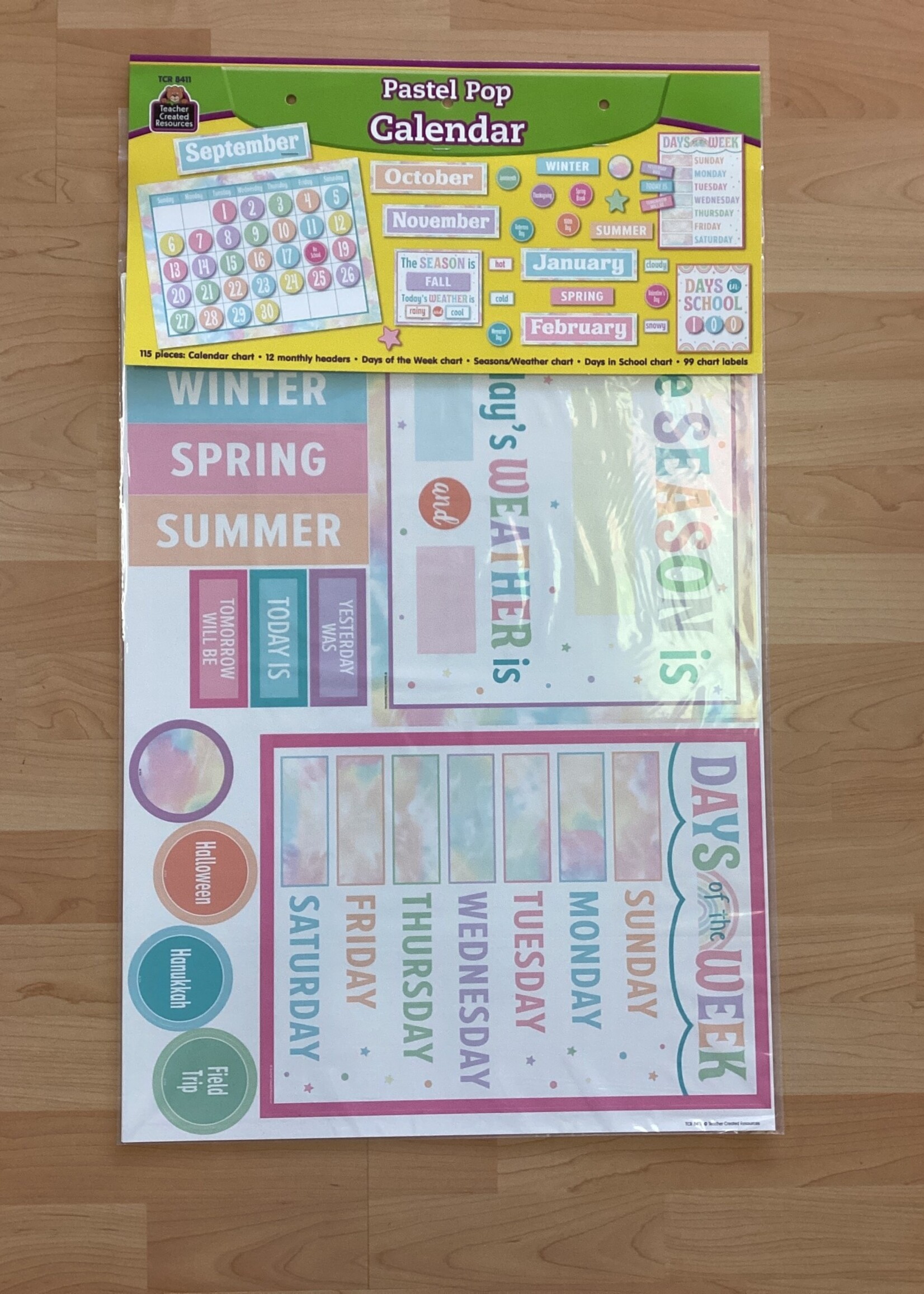 Pastel Pop Calendar Bulletin Board