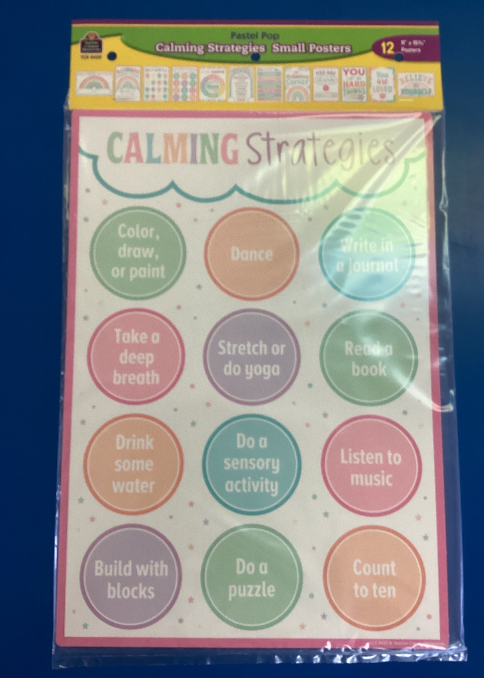 Pastel Pop Calming Strategies Small Posters   11"x15 3/4" 12pc