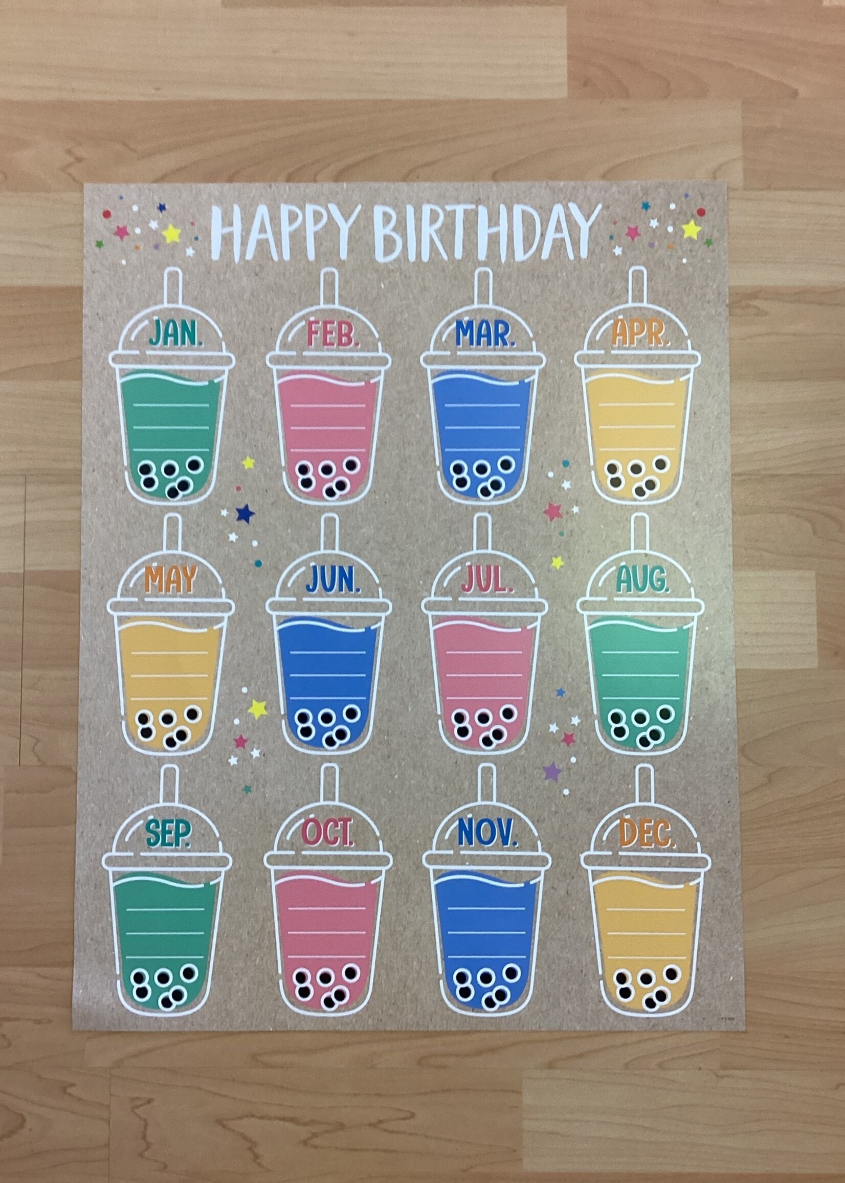 Krafty Pop Bubble Tea Happy Birthday Chart