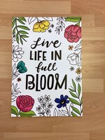 Doodly Blooms Live Life In Full Bloom Poster