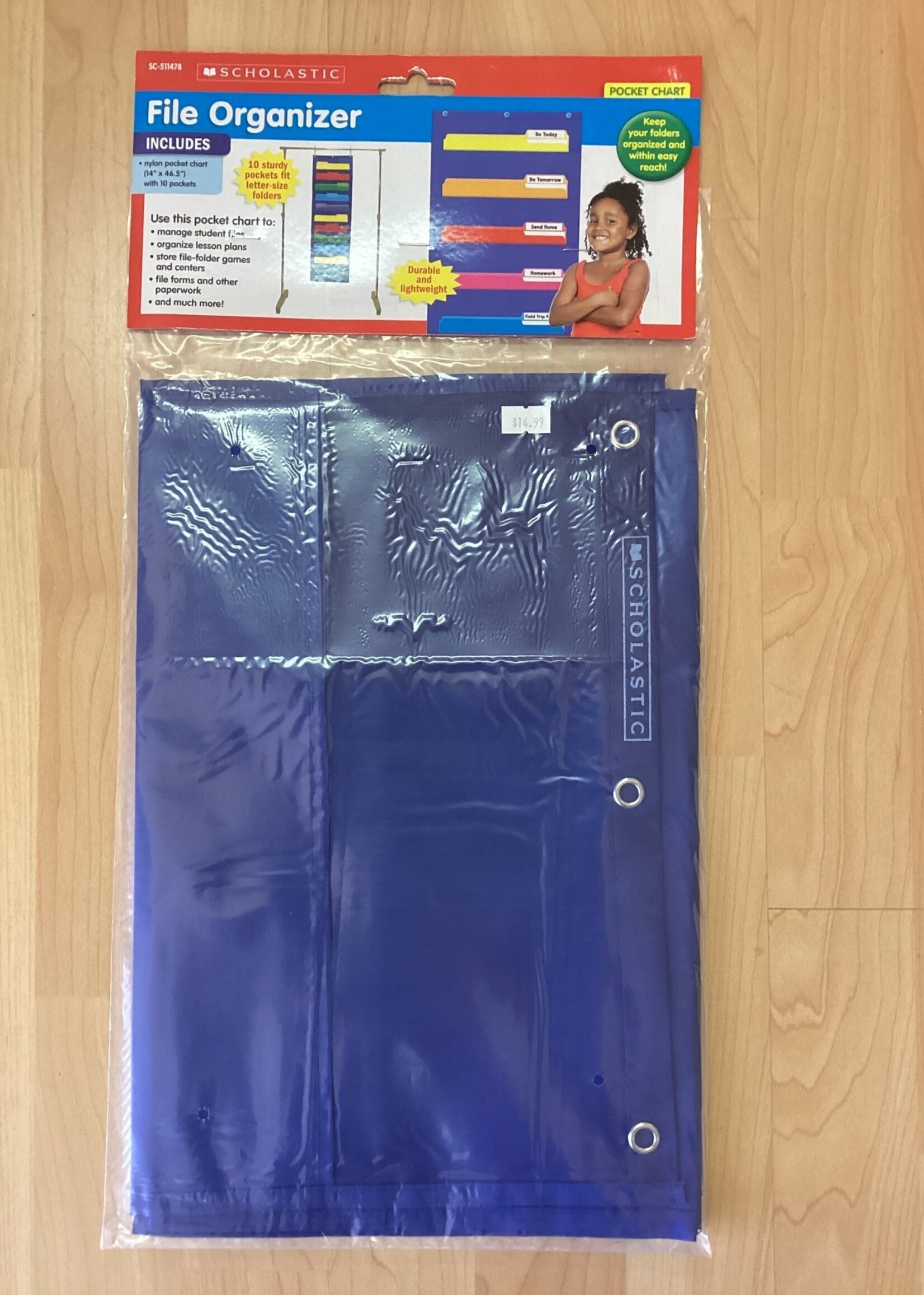 File Organizer Pocket Chart Blue (10)