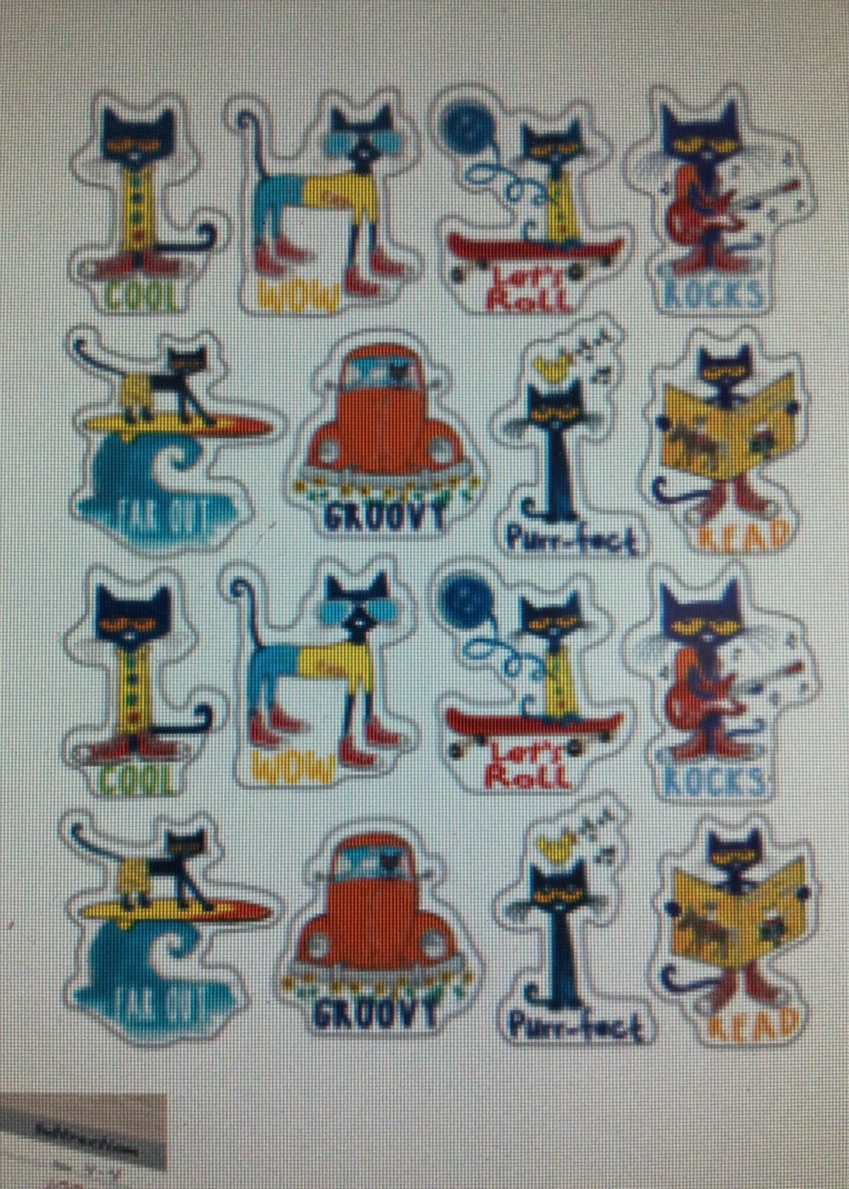 Pete the Cat Shape Stickers 96pc