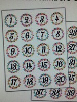 Confetti #1-40 Stickers Confetti #1-40 Stickers 120pc