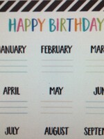 Bold & Bright Birthday Chart