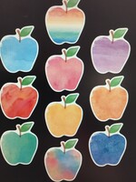 Watercolor Apples Cutouts