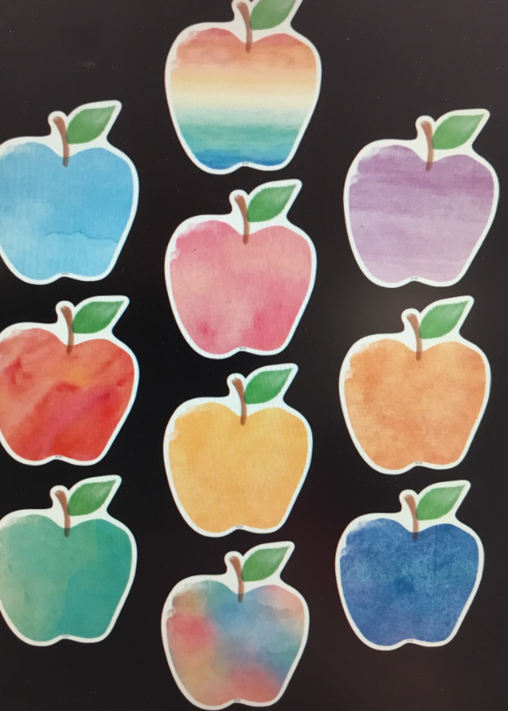 Watercolor Apples Cutouts