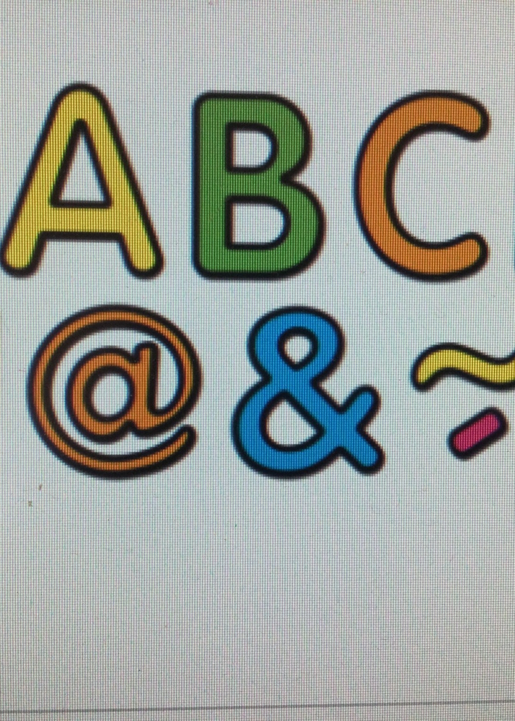 Neon Brights 2" Magnetic Letters 87pc