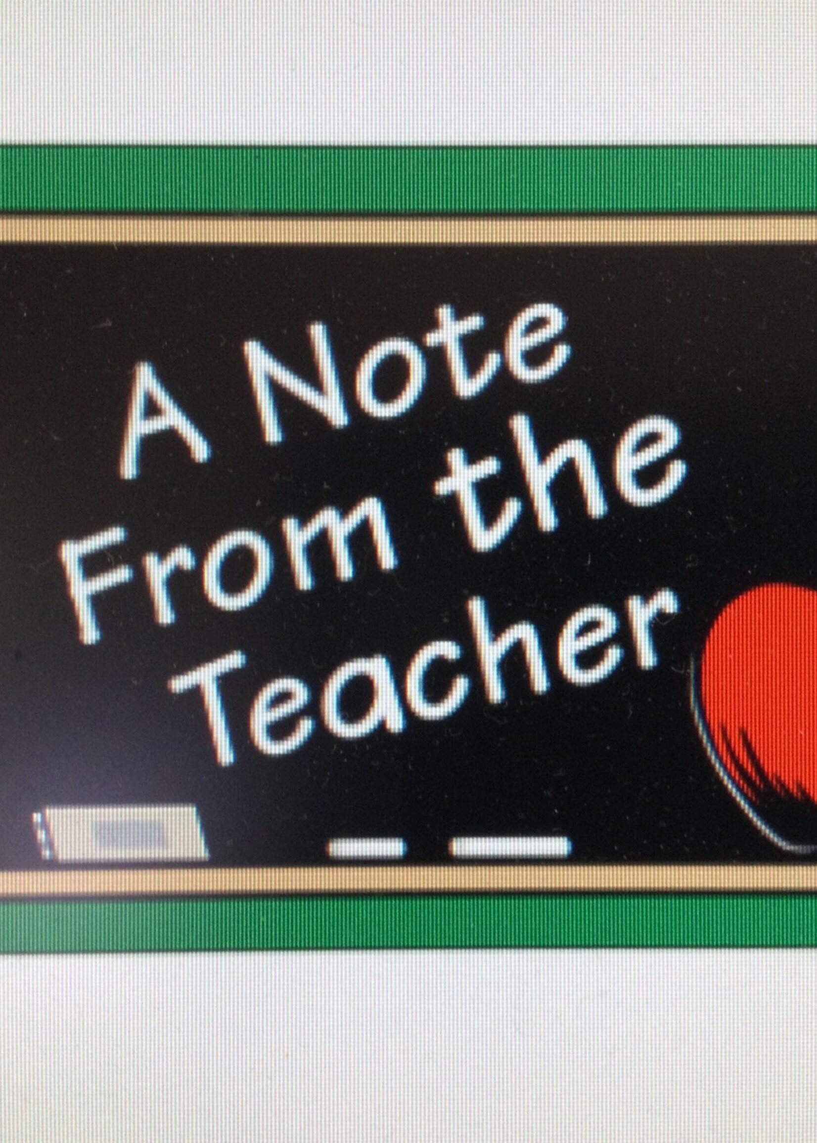 A Note From the Teacher Postcard 30pk