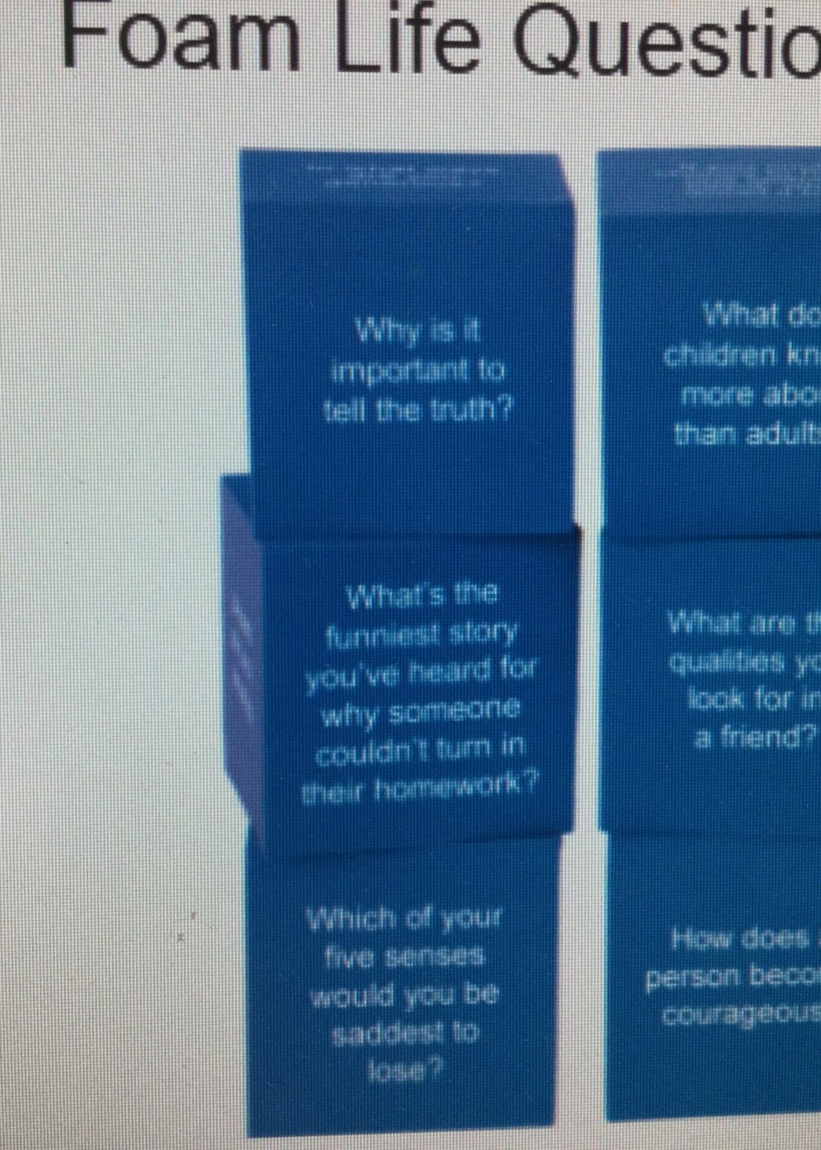 Life Question Cubes 6pc