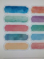 Watercolor Magnetic Labels 20pc