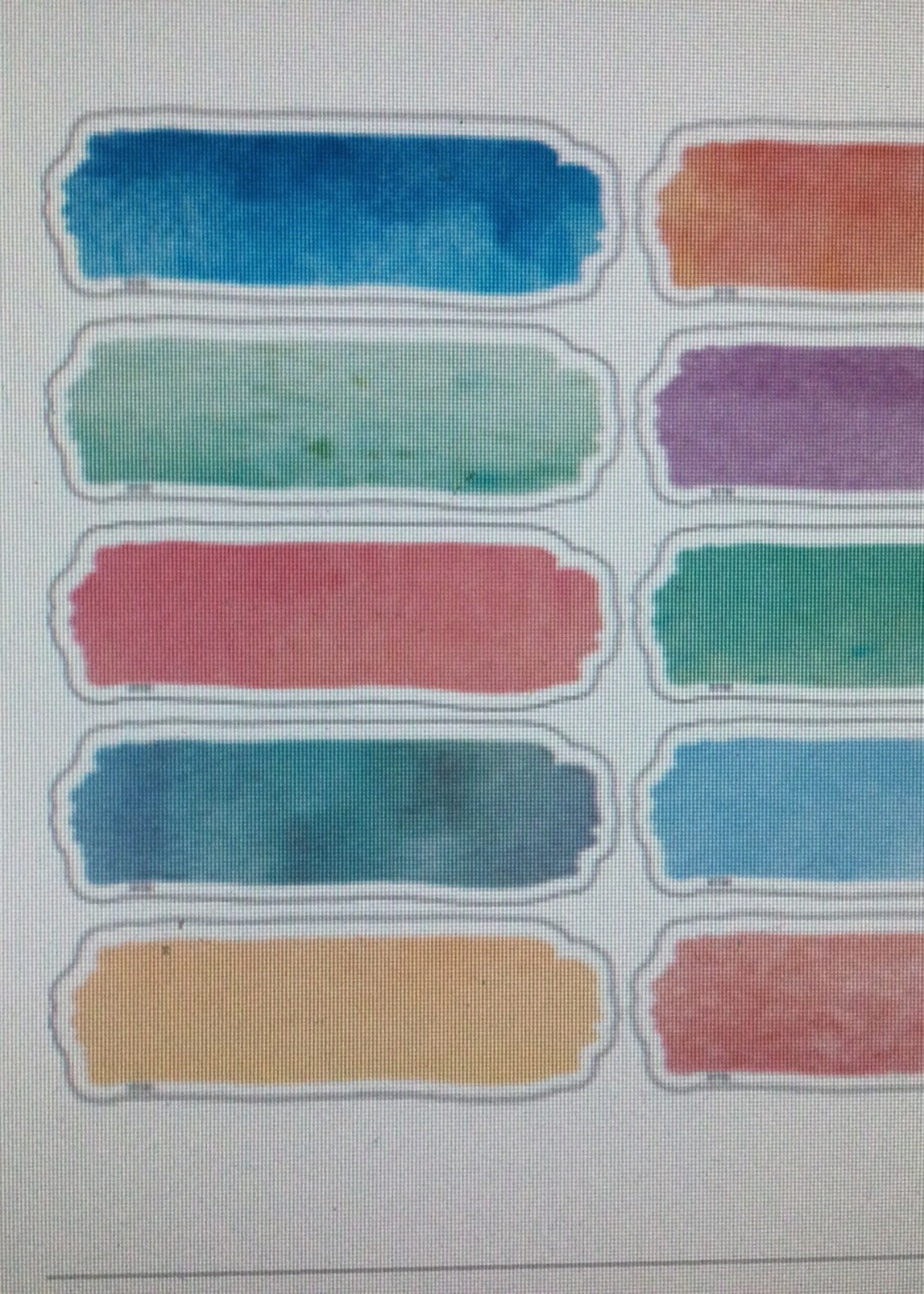 Watercolor Magnetic Labels 20pc
