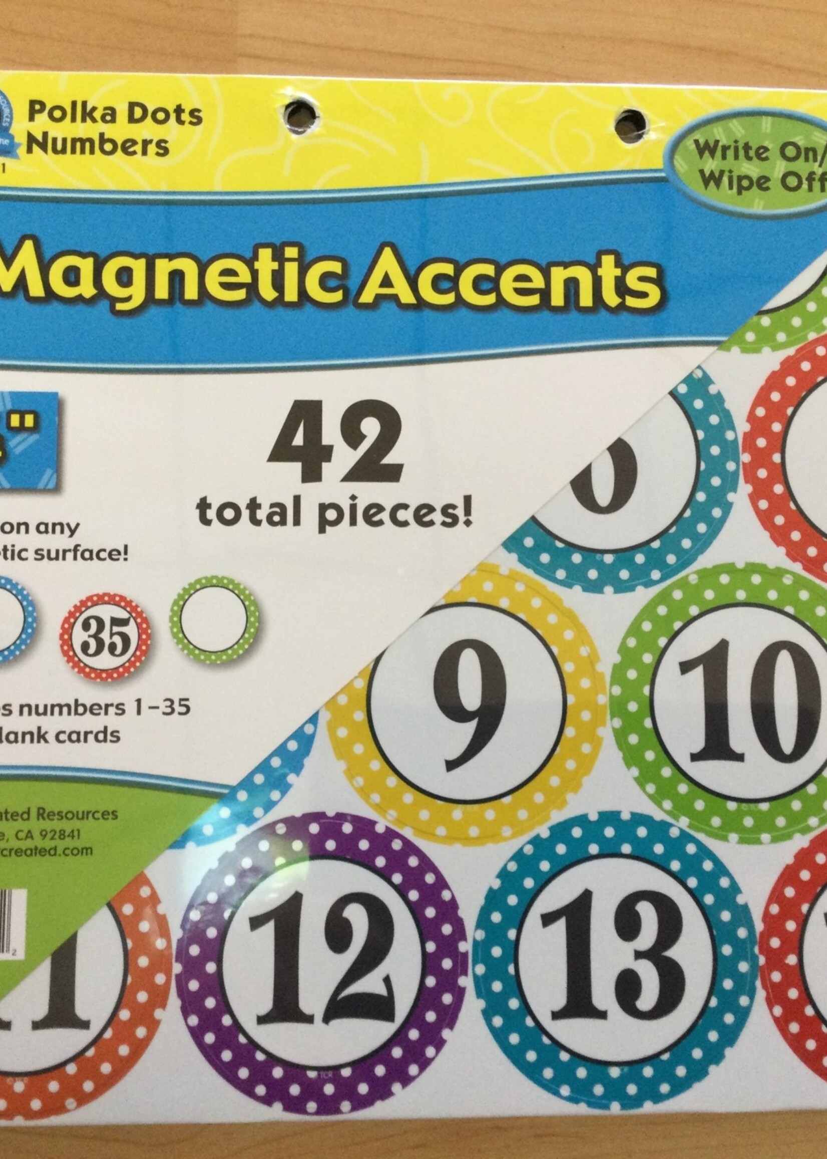 Polka Dots Magnetic Numbers 42pc