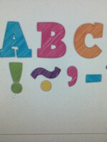 Scribble 3" Magnetic Letters 55pc