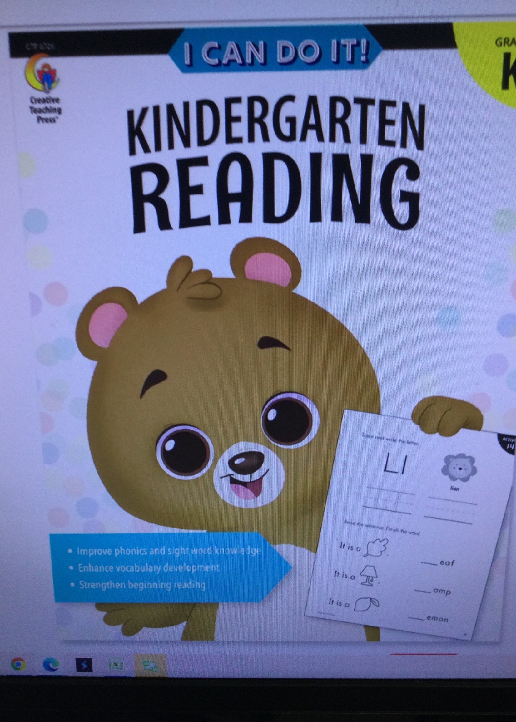 I Can Do It Kindergarten Reading