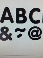 Black Classic 2" Magnetic Letters 87pc