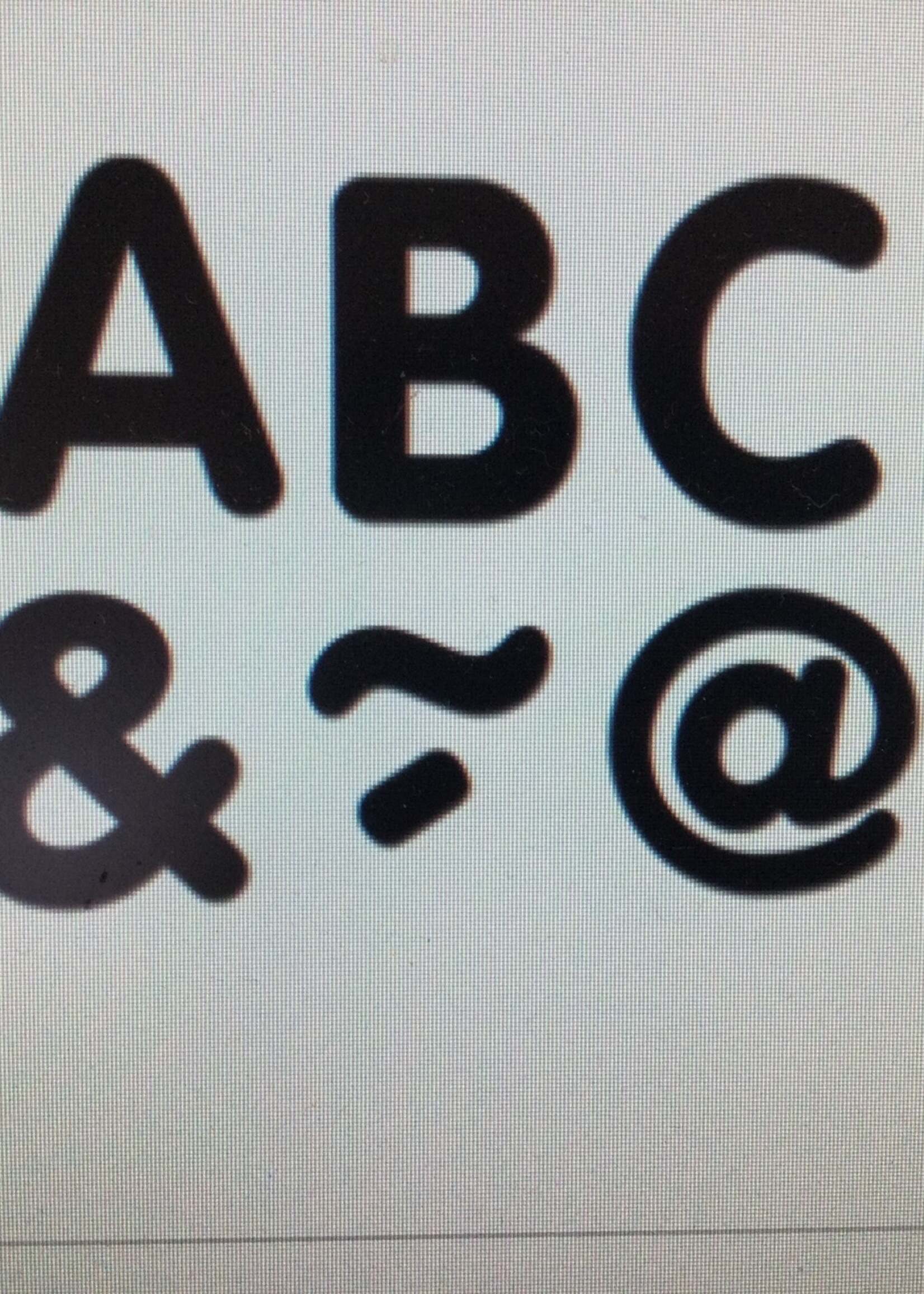 Black Classic 2" Magnetic Letters 87pc