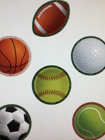 Sports Balls Mini Cutouts 36pc