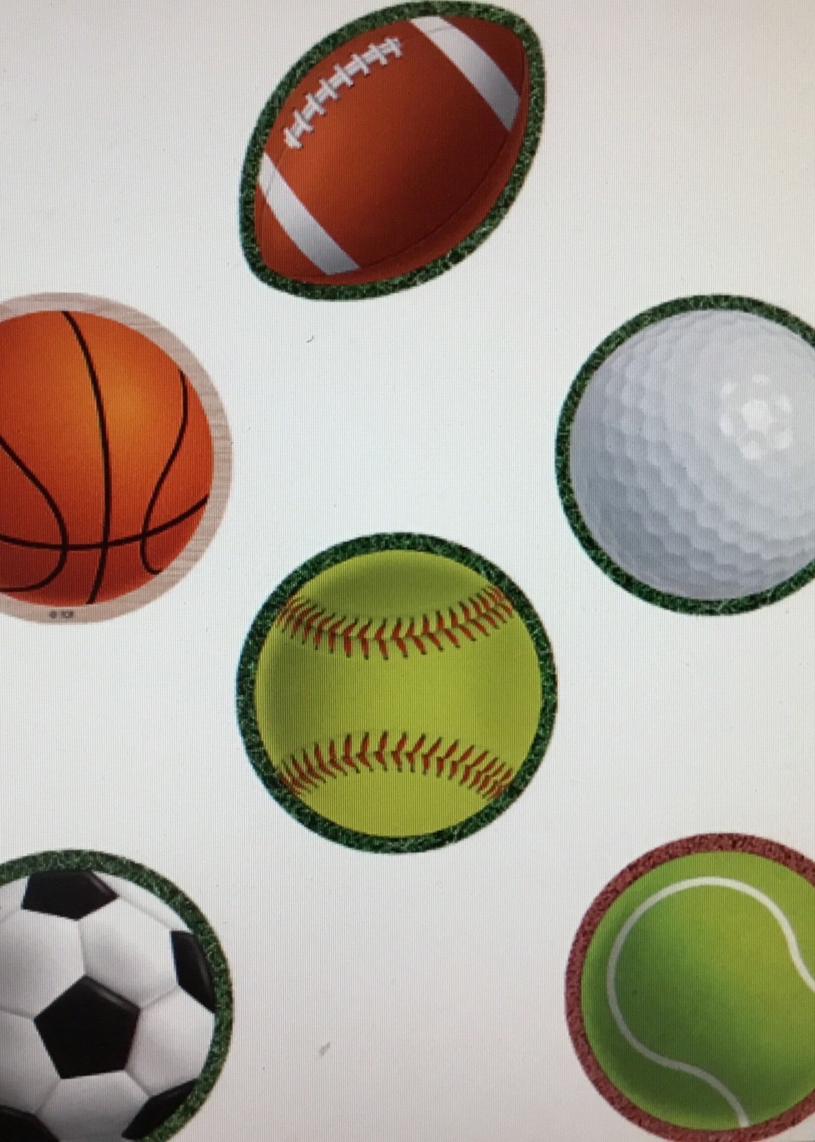 Sports Balls Mini Cutouts 36pc