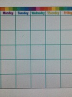 Rainbow Write-on Wipe-Off Calendar Chart