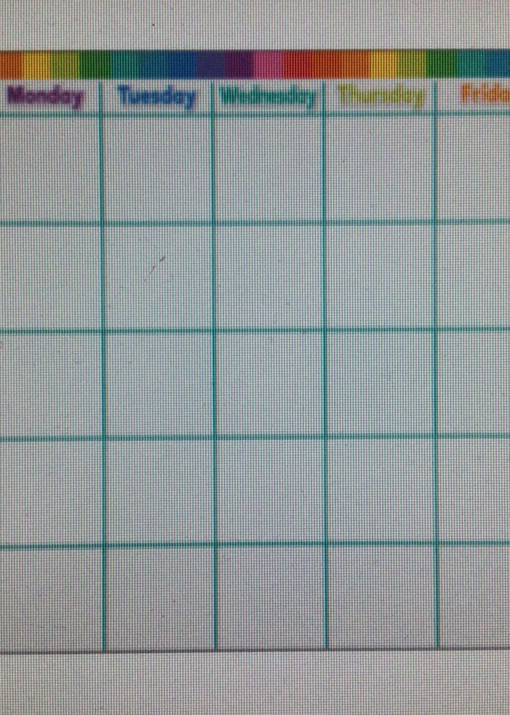 Rainbow Write-on Wipe-Off Calendar Chart 22" x 17"