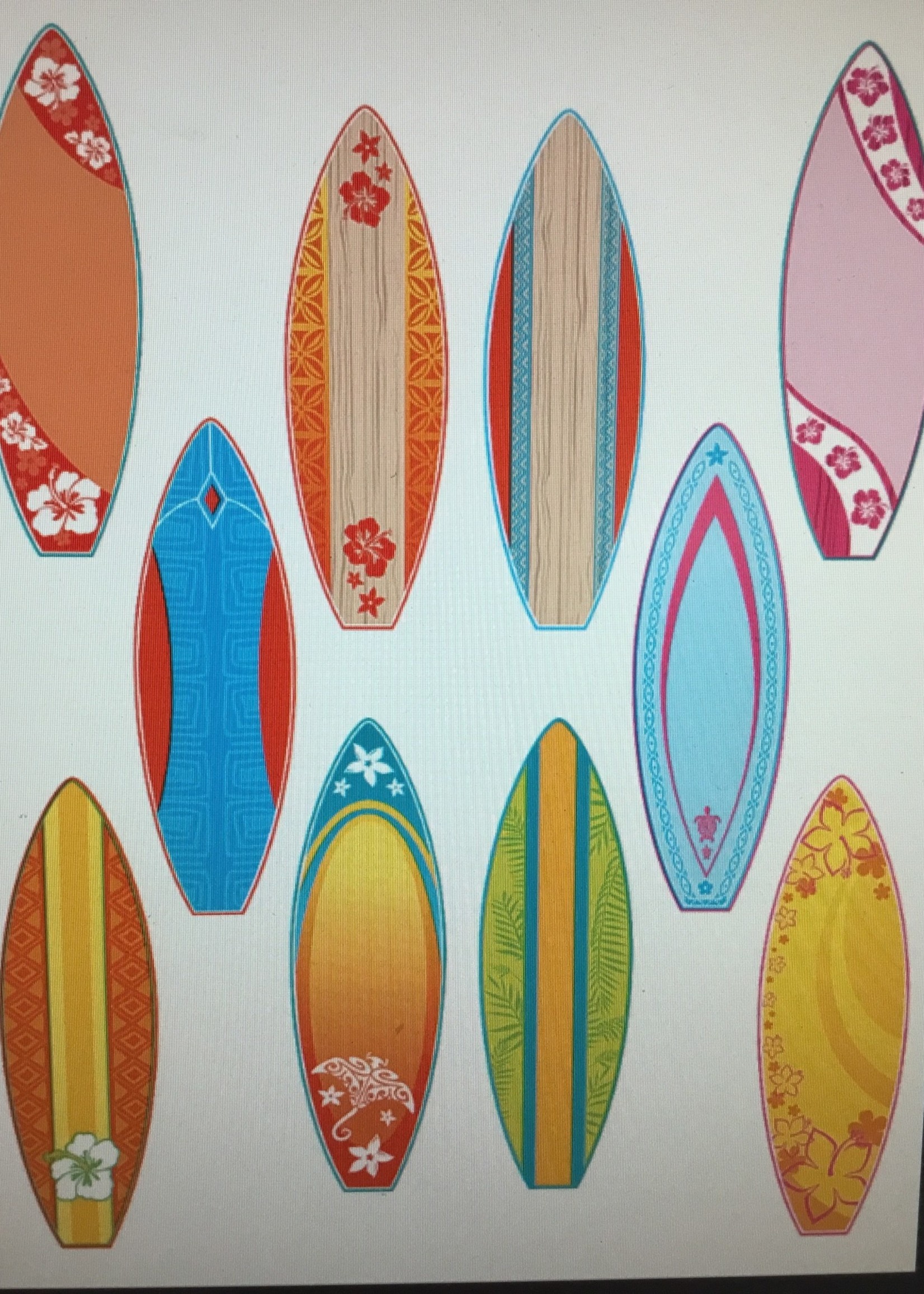 Surfboard Cutouts 30pc