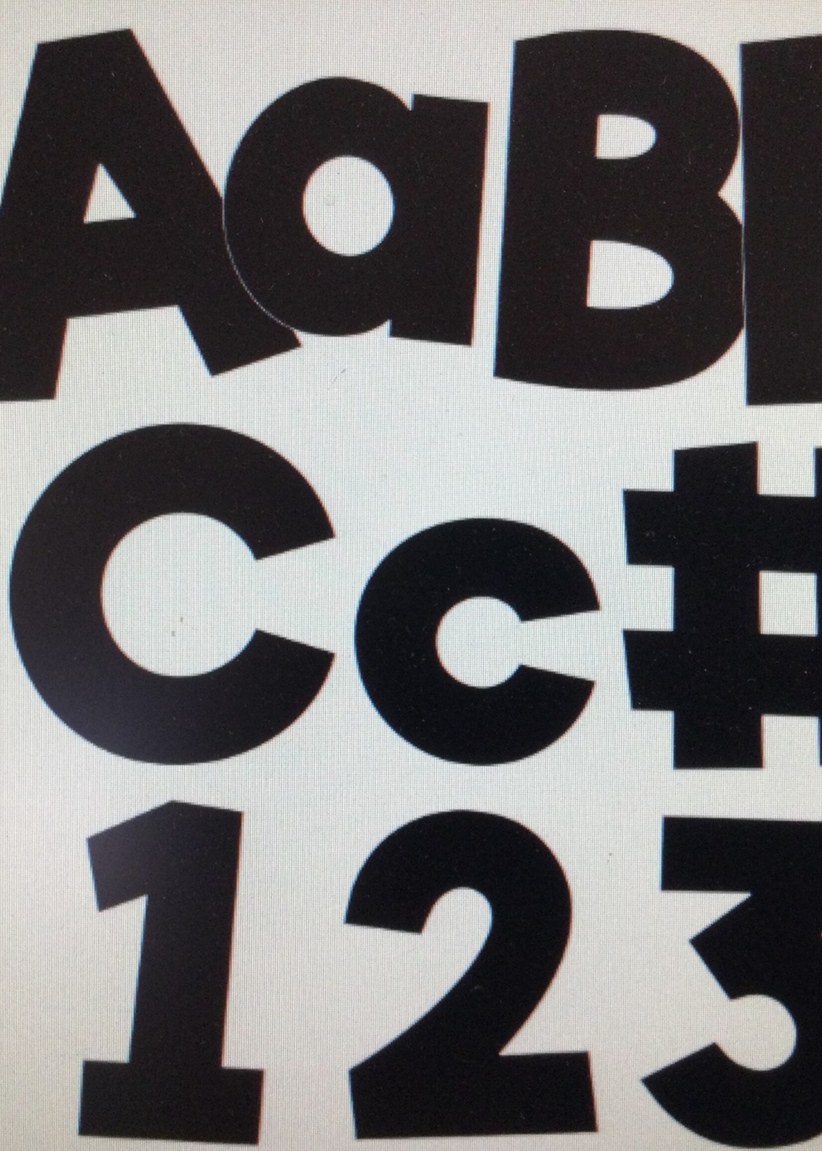 Black 4" EZ Letters