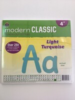 Modern Classic Light Turquoise Letters 4"