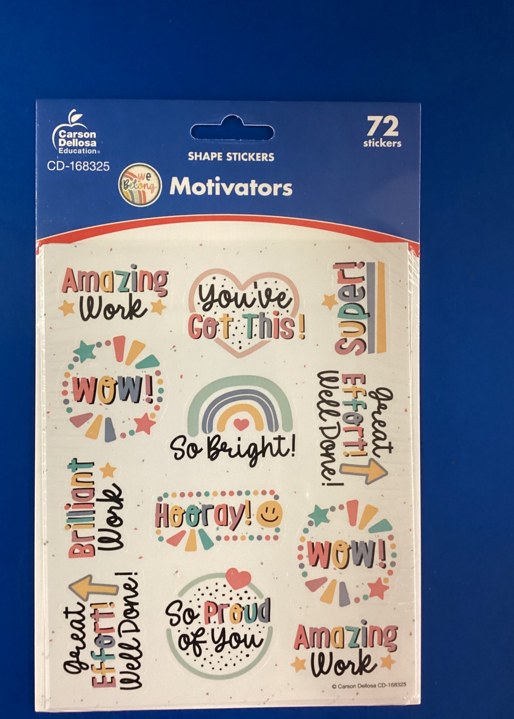 We Belong Motivator Stickers 72pc