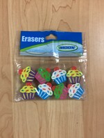 Cupcake Cap Erasers 8pc