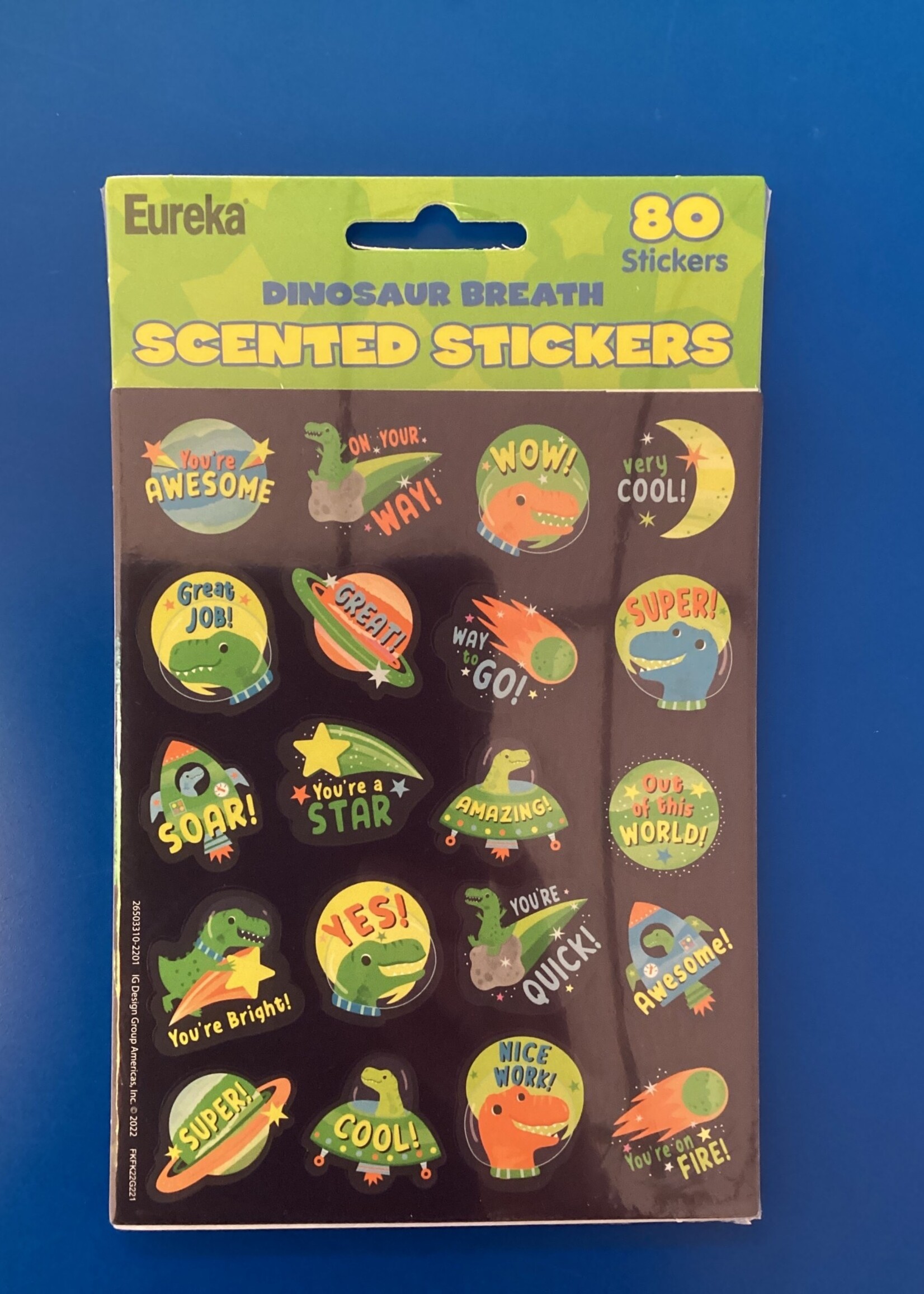 Dinosaur Breath Scented Stickers 80pc