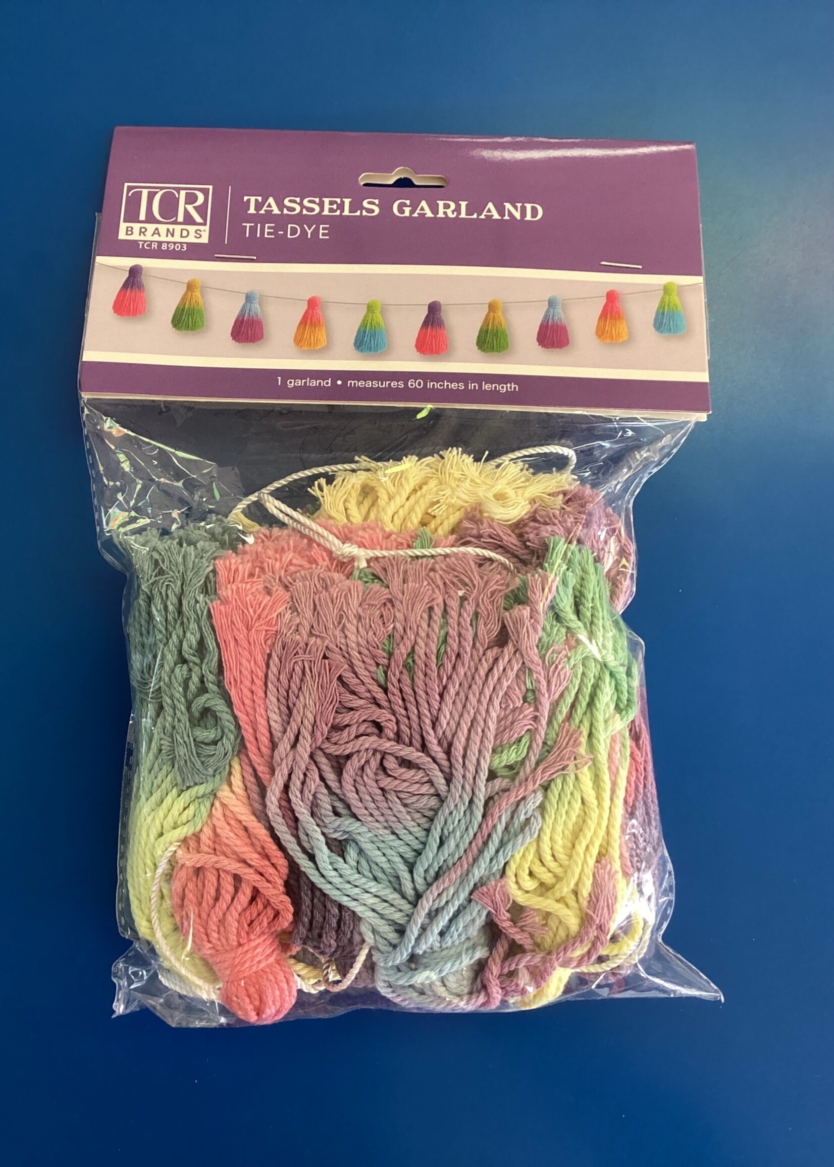 Tie-Dye Tassels Garland 60"