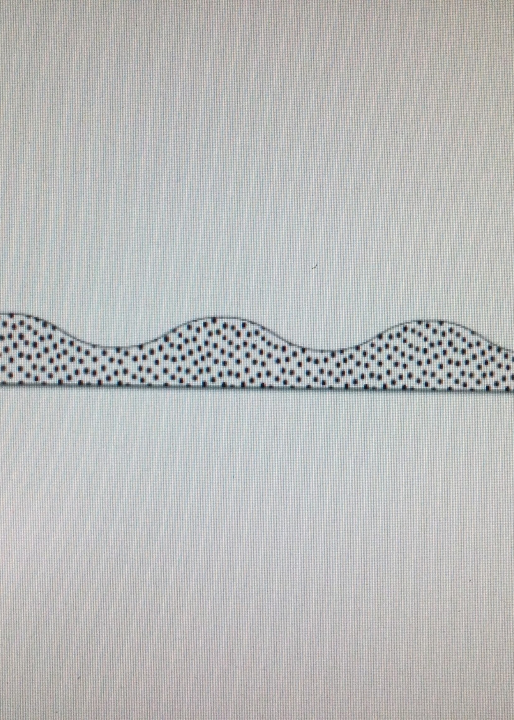 Black Messy Dots on White Magnetic Scalloped Border12 12"pc