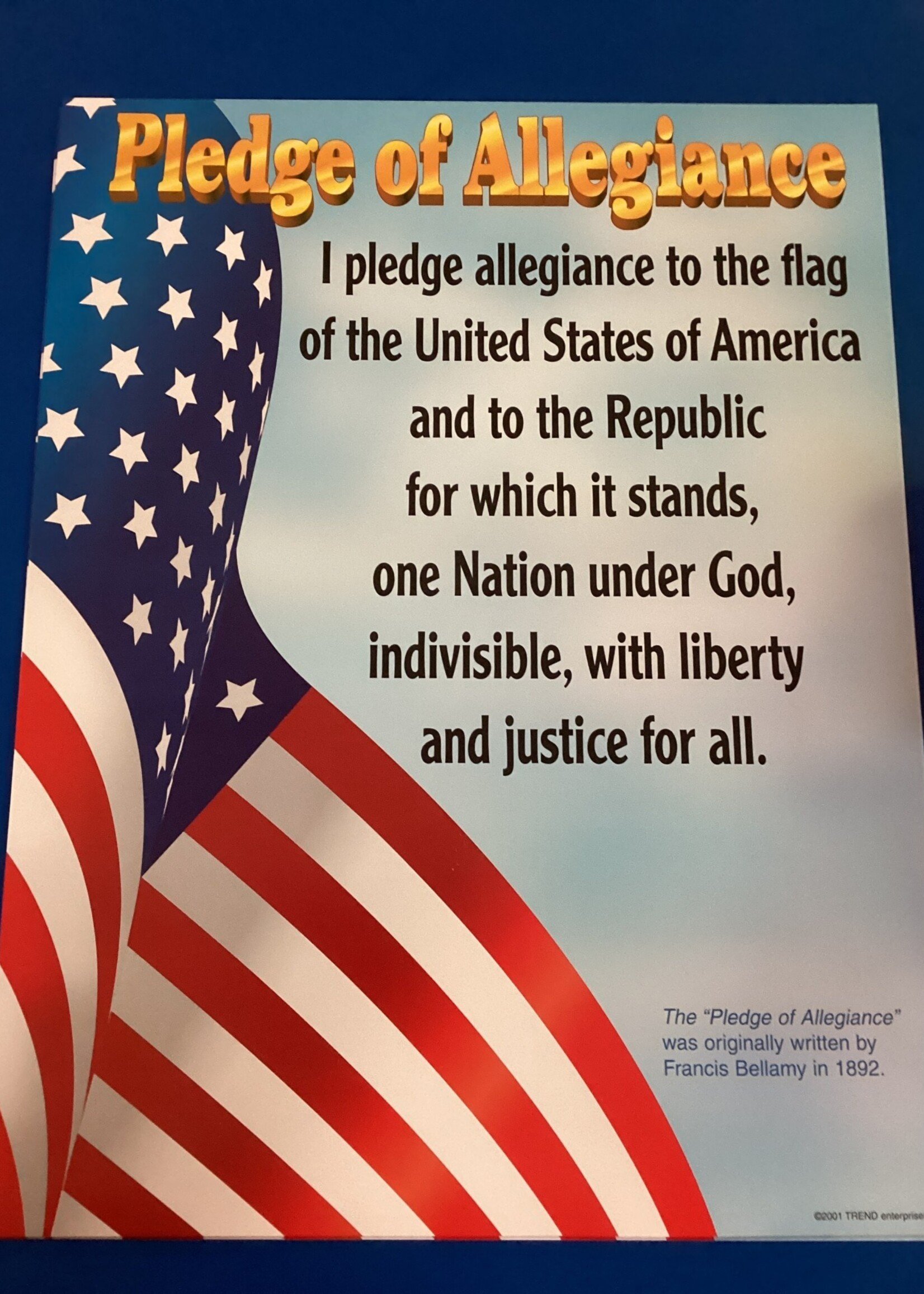 Pledge of Allegiance Chart