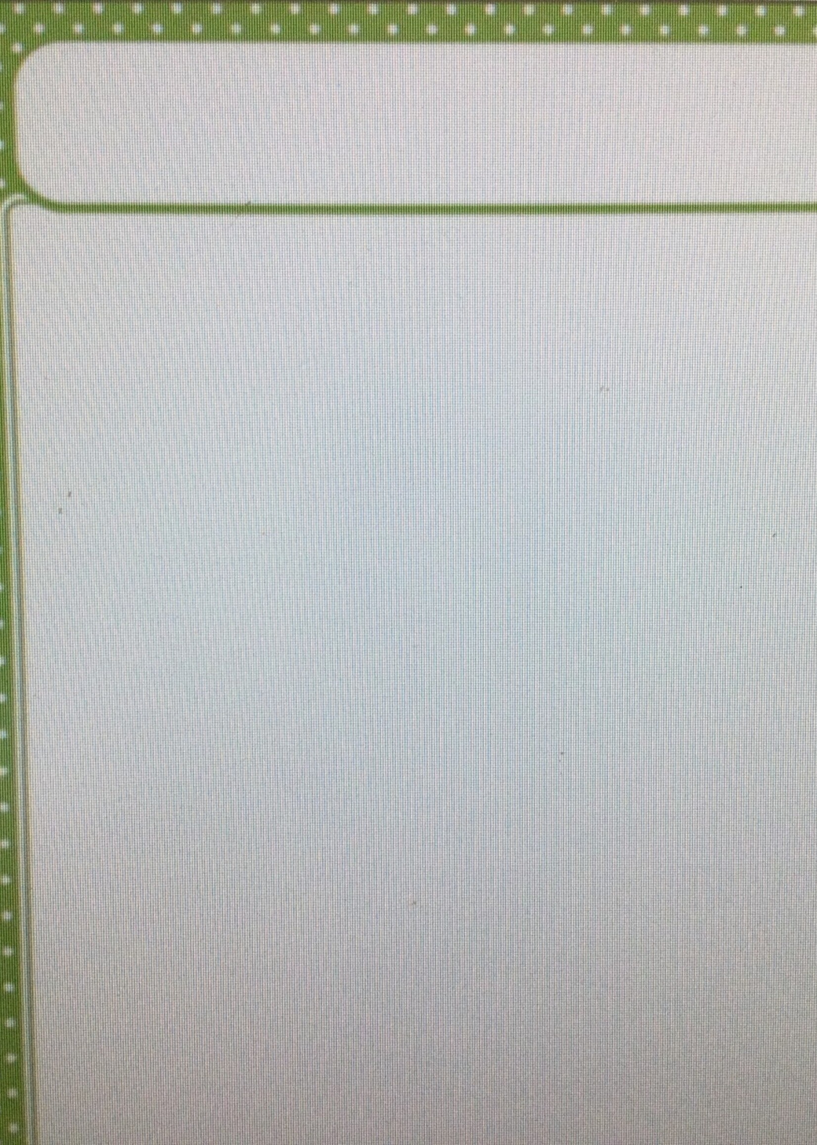 Lime Polka Dot Blank Chart