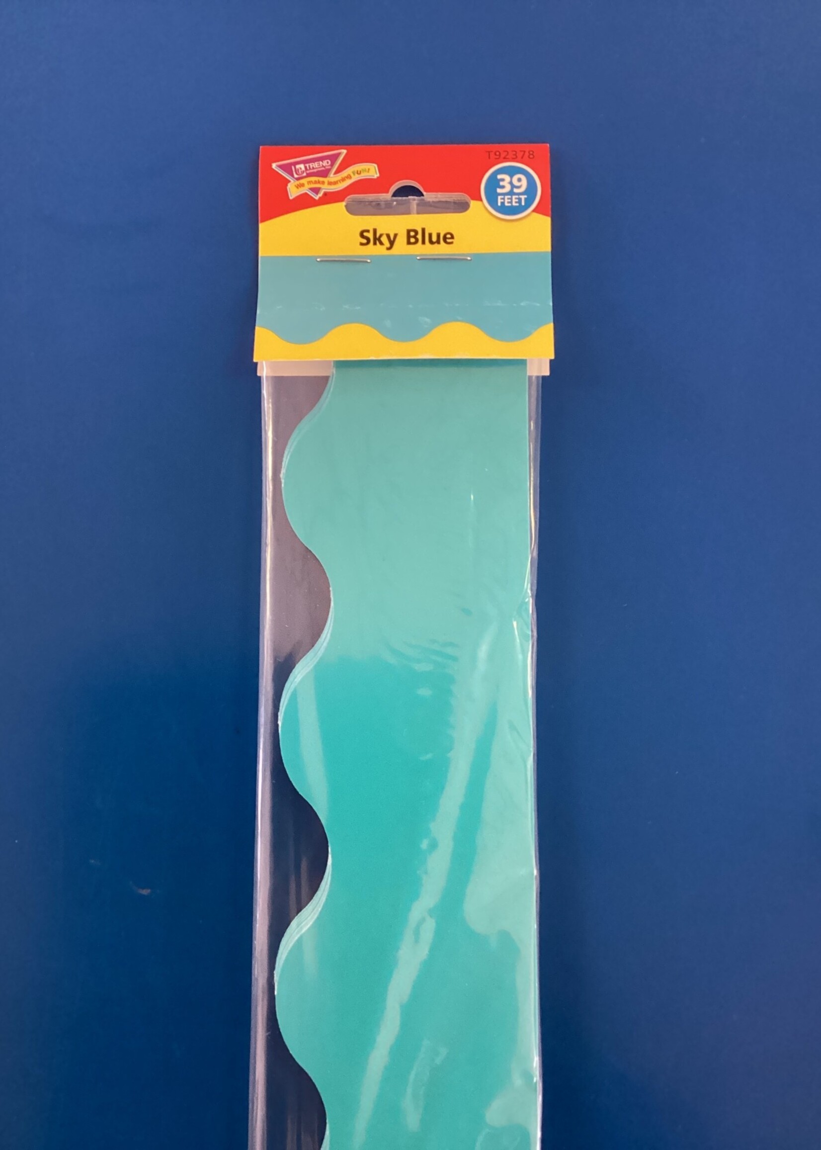 Sky Blue Scalloped Border 39'