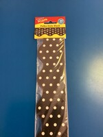 White Polka Dots On Black Scalloped Border 39'