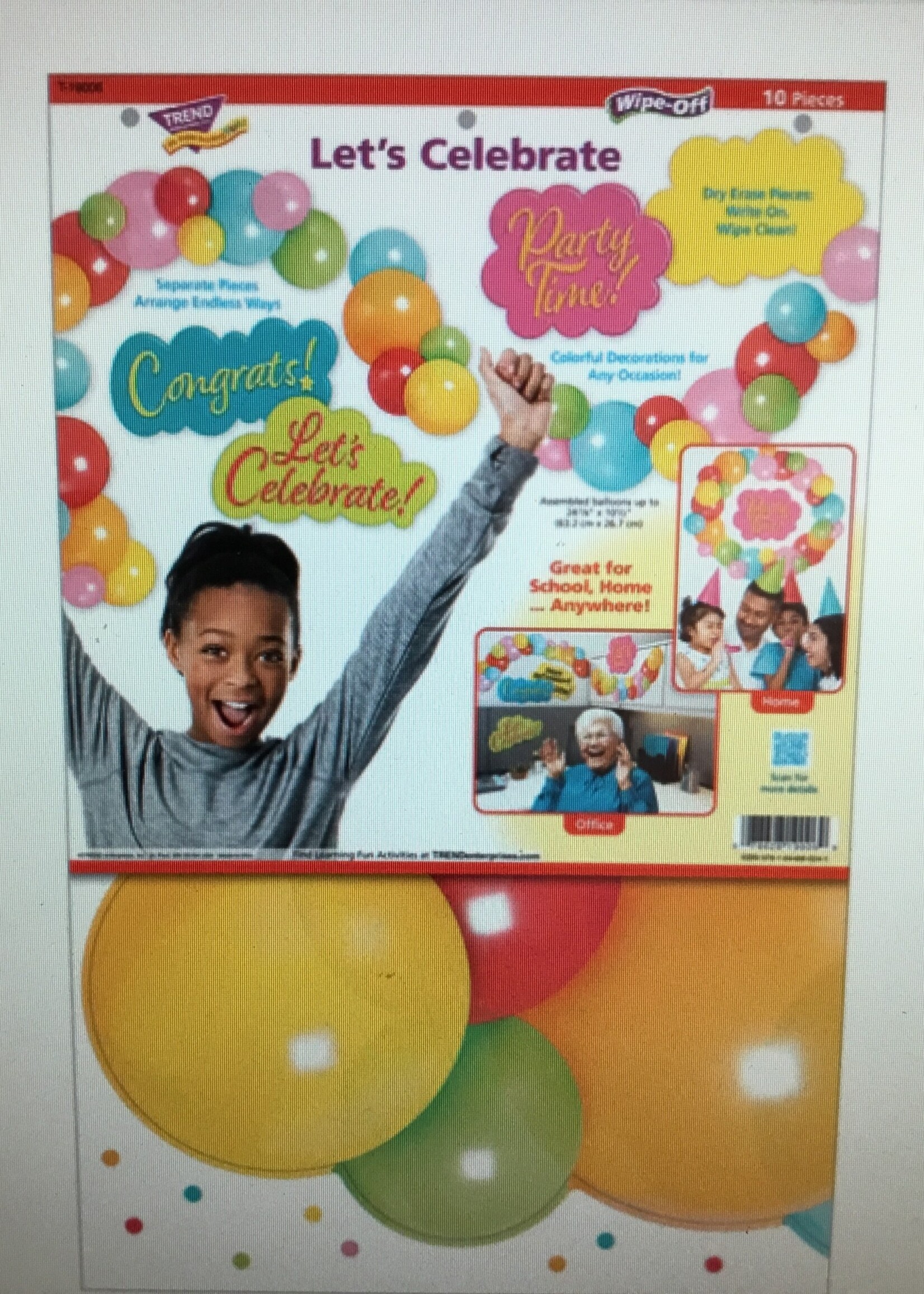 Let's Celebrate Wipe-Off Bulletin Board
