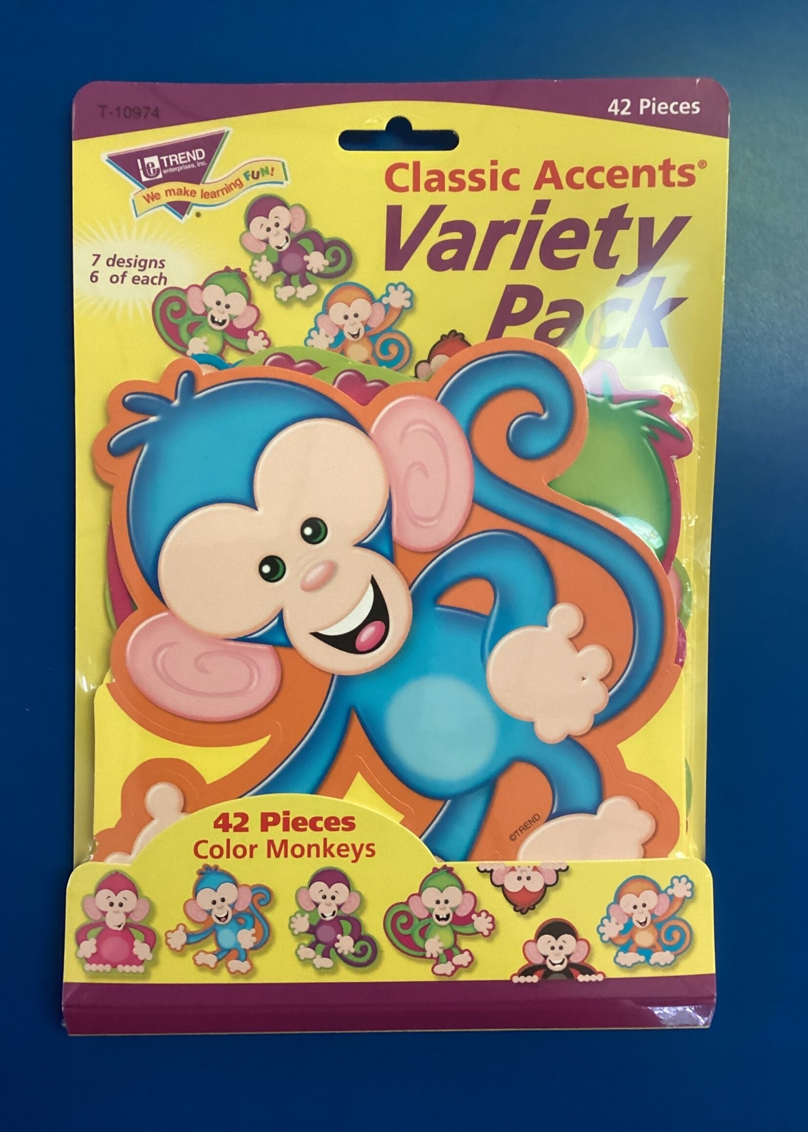 Color Monkeys Cutouts 42pc